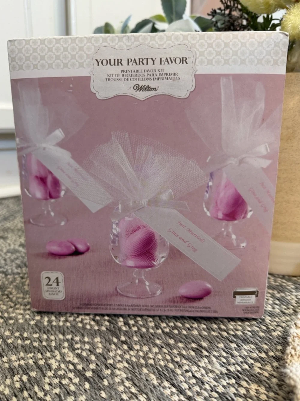 New VTG Wilton Party Favor Kit 24 Count Wedding Shower Mini Goblets Printable